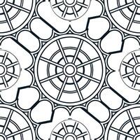 Cuttingedge seamless pattern showcasing intricate techno geometrics and angular digital grids arranged in a tiled format with isolated whitebalance polish Clean Set 2 vector