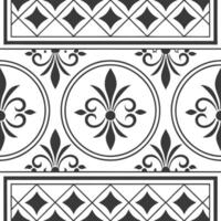 Design a seamless tile pattern using elements of European Renaissance decorations featuring ornate borders and intricate floral patterns Clean Set 2 vector