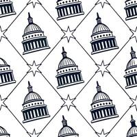 Design modern repeat tile pattern integrating iconic local symbols balanced white background and precise geometric layout for merchandising Clean vector