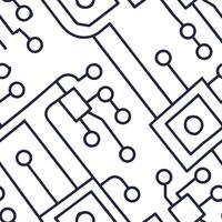 Design seamless futuristic patterns using digital motifs like artificial intelligence circuits and isolated white space for clean visuals Clean Set 2 vector