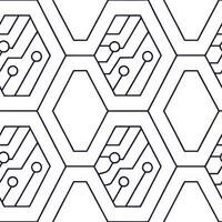 Design seamless futuristic tile patterns using technology inspired elements and isolated white backgrounds perfect for digital interfaces Clean Set 5 vector