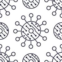 Design seamless futuristic tile patterns using technology inspired elements and isolated white backgrounds perfect for digital interfaces Clean Set 6 vector