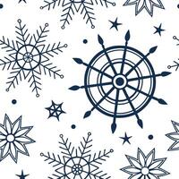 Design seamless tile pattern based on local symbols from the Inuit culture incorporating snowflakes and geometric elements Clean vector