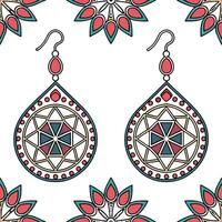 Design seamless tile pattern inspired by Native American symbols with subtle earthy tones and nature based elements Clean Set 2 vector