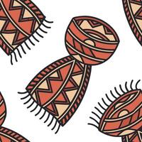 Design seamless tile pattern inspired by Native American symbols with subtle earthy tones and nature based elements Clean Set 3 vector