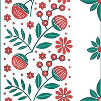 Design seamless tile patterns based on traditional crafts using folk art elements bright colors and clean white separation for modern appeal Clean vector