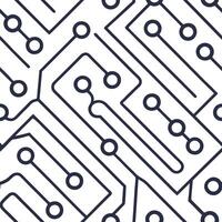 Design seamless tile patterns inspired by printed circuit boards with intricate trace details and isolated white balance for tech brand visuals Clean Set 5 vector