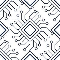 Design seamless tile patterns inspired by printed circuit boards with intricate trace details and isolated white balance for tech brand visuals Clean Set 4 vector