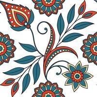 Design seamless tile patterns using traditional Turkish textiles incorporating floral and geometric elements with rich colors Clean Set 2 vector