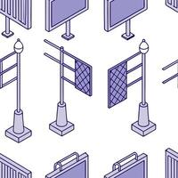 Design seamless tile patterns with cyberpunk inspired elements like neon lights futuristic grids and clean white balance for a tech inspired look Clean Set 2 vector