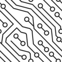 Design seamless tile patterns with dynamic circuit board textures and abstract electronic signals on isolated white for futuristic interface design Clean vector