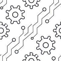 Develop minimalistic AI based pattern repeats using circuit like branches and crisp shapes on white ideal for sleek corporate marketing Clean vector