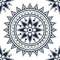 Develop ornate aztec pattern adopt white balance for crisp detail unify tribal art in cohesive tile design Clean vector