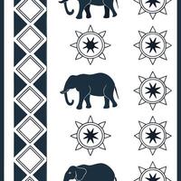 Develop seamless tile patterns that incorporate ethnic repeats and traditional symbols separated by crisp white backgrounds for balance Clean vector
