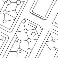 Develop seamless tile patterns using techno lines with laser grid effects and isolated white balance for an ultra modern digital aesthetic Clean vector
