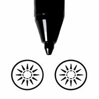 Digital pen with glowing Bhai Dooj icons Clean vector