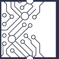 Dynamic techno circuits seamless design showcasing interconnected digital circuits and schematic network elements within a refined tiled framework isolated white balance Clean vector
