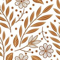 Ethnic patterns seamless design with folk inspired motifs and natural textures for a handmade rustic look Clean vector