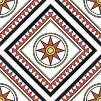 Ethnic patterns seamless design with geometric shapes and earthy tones for a modern organic vibe Clean vector