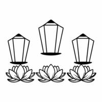 Flat Abstract digital art of Diwali lanterns and glowing patterns representing a cultural gathering Clean Set 7 vector