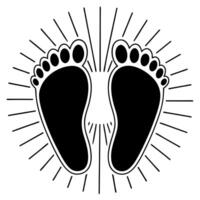 Flat Abstract Diwali Lakshmi footprint with glowing accents isolated on a white background Clean vector