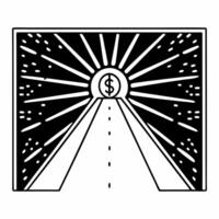 Flat Abstract Glowing Savings Pathway Clean vector