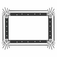Flat Abstract Rangoli and Sparkler Lines Border Clean vector
