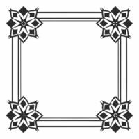 Flat Abstract Rangoli and Star Border with Copy Space Clean vector