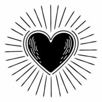 Flat A single floating heart with sound waves symbolizing compassion and rights for Human Rights Day Clean vector