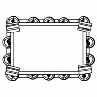 Flat Border Frame with Coins and Credit Cards Clean vector