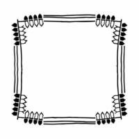 Flat Border frame with Hanukkah menorah and dreidel combination copy space Clean vector