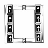 Flat Border Frame with Safe Boxes and Profit Arrows Clean vector