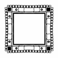 Flat Border Frame with Safe Boxes and Coins Clean vector