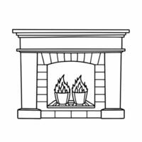 Flat Candid couple sipping hot cocoa in front of a fireplace Clean vector