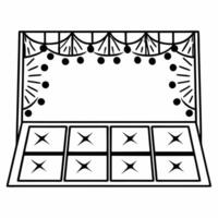 Flat Candid New Year Eve Dance Floor Clean vector