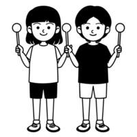 Flat Candid shot of children enjoying glowing bubble wands at a park during a community day Clean vector