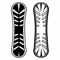 Flat Close up of glowing futuristic snowboard with neon patterns Clean vector