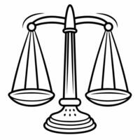 Flat Close up of glowing digital scales balancing light and darkness symbolizing equality and fairness Clean vector