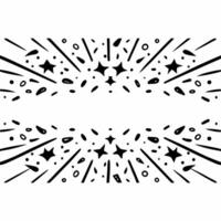 Flat Close Up of New Year Confetti Clean vector