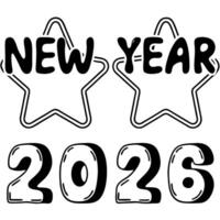 Flat Close Up of New Year Cookies Clean vector