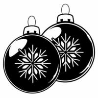 Flat Close Up of New Year Baubles Clean vector