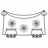 Flat Cultural Dance in Abstract Glow Clean Set 2 vector