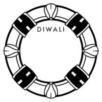 Flat Digital art of a glowing Diwali lamp with swirling light patterns capturing the festive atmosphere and cultural essence for banners Clean vector