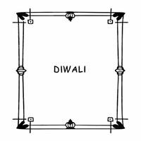 Flat Diwali lanterns and torans border frame with celebratory wording offering ample copy space in the center Clean vector