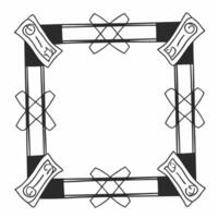 Flat Elegant Border Frame with Coupon and Dollar Sign Clean vector