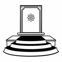 Flat Floating Bhai Dooj Coin and Rakhi Podium with Copy Space Clean vector