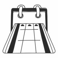 Flat Floating Cyber Monday calendar countdown with glowing numbers Clean vector