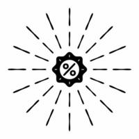 Flat Floating Cyber Monday percentage icon and sale badge frame with copy space Clean vector