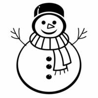 Flat Floating holographic snowman and glowing scarf with copy space Clean vector