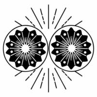 Flat Glossy Background with Cultural Dance and Sparklers Clean vector